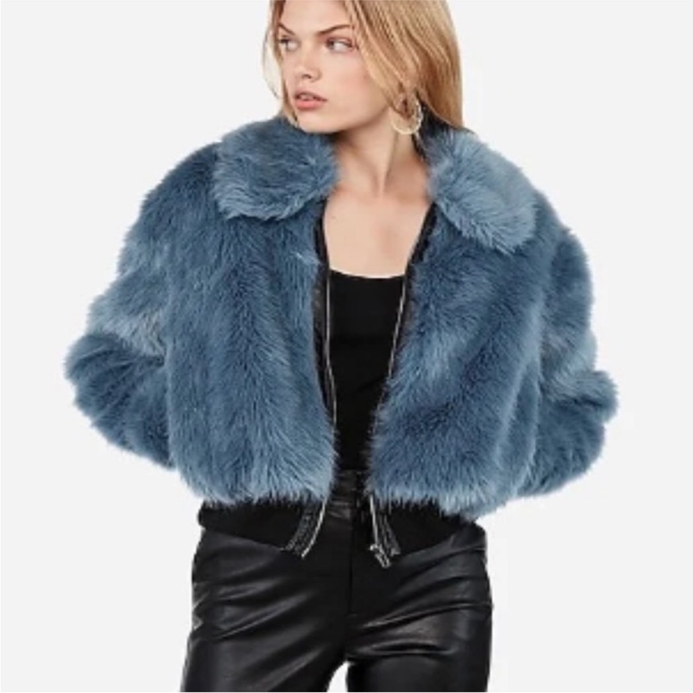 Express X Negin Mirsalehi Faux Fur Coat